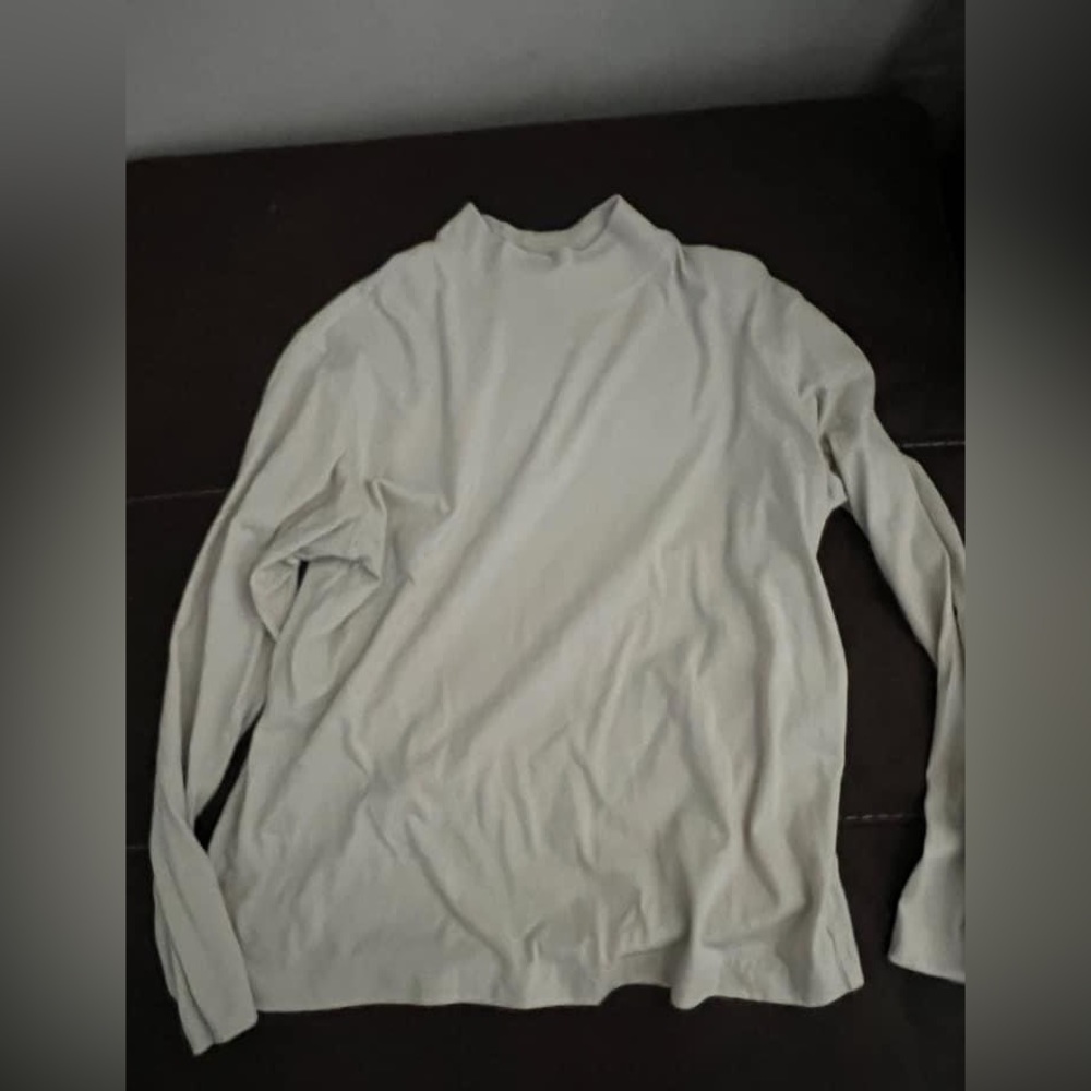 Cream mock neck